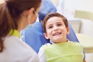 child in dental chair